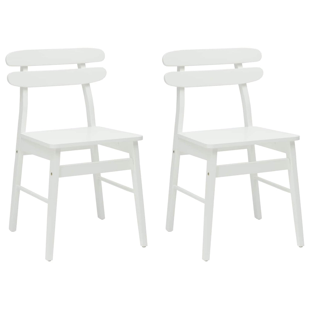 Silla de comedor 2 pcs Madera de Caucho Sólido