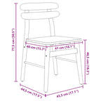 Silla de comedor 2 pcs Madera de Caucho Sólido