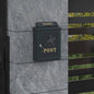 Wall-Mounted Mailbox with Door, Bronze, 29 x 13 x 41 cm