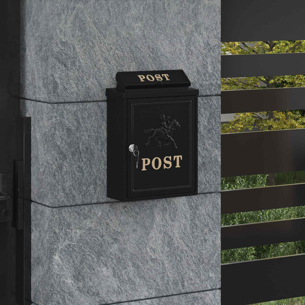 Buzón Montado en la Pared con puerta Bronce 29 x 13 x 41 cm