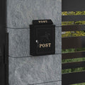Buzón Montado en la Pared con puerta Bronce 29 x 13 x 41 cm