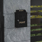 Wall-Mounted Mailbox with Door, Bronze, 29 x 13 x 41 cm