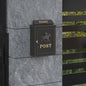 Wall-Mounted Mailbox with Door, Bronze, 29 x 13 x 41 cm
