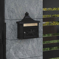 Buzón Montado en la Pared con puerta Bronce 40,5 x 16 x 45 cm