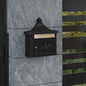 Buzón Montado en la Pared con puerta Bronce 40,5 x 16 x 45 cm