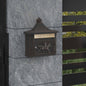 Buzón Montado en la Pared con puerta Bronce 40,5 x 16 x 45 cm