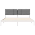 Estructura de Cama con Cabecera Tapizada Gris Claro