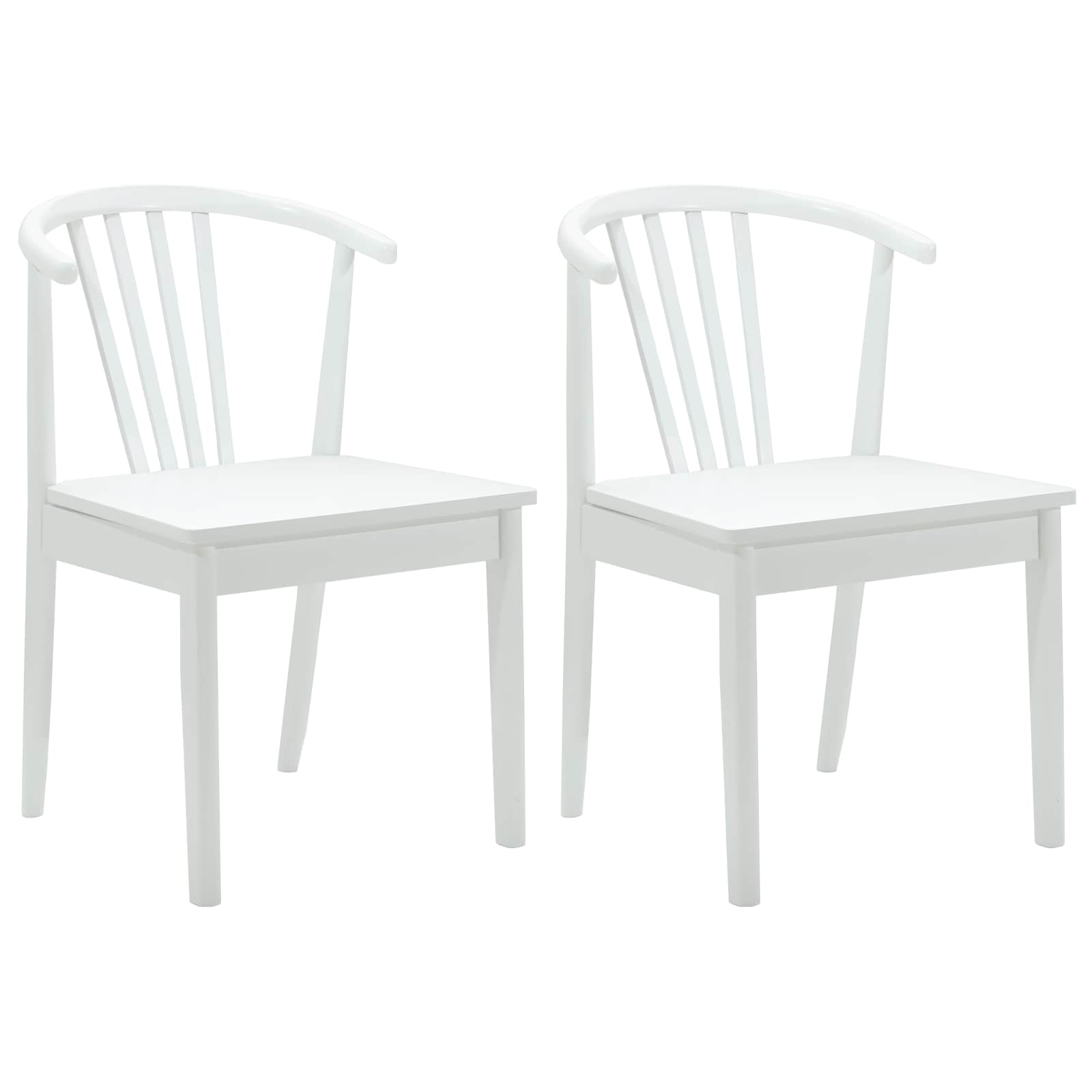 Silla de comedor 2 pcs Madera de caucho sólida