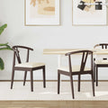 Silla de comedor 2 pcs Marrón claro y claro