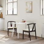 Silla de comedor 2 pcs Marrón claro y claro