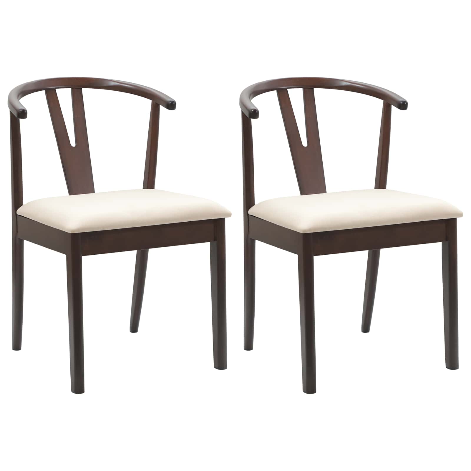 Silla de comedor 2 pcs Marrón claro y claro