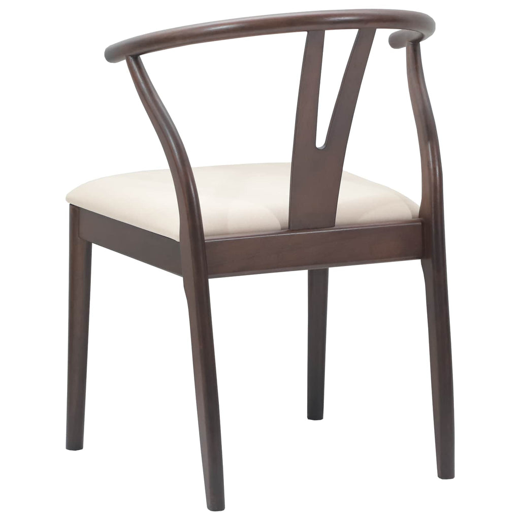 Silla de comedor 2 pcs Marrón claro y claro