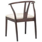 Silla de comedor 2 pcs Marrón claro y claro
