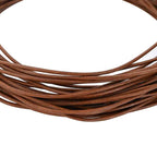 Cordón de cuero Marrón Claro Ø1 mm x 10 m Cuero