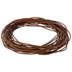 Cordón de cuero Marrón Claro Ø1 mm x 10 m Cuero