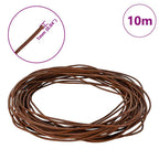 Cordón de cuero Marrón Claro Ø1 mm x 10 m Cuero