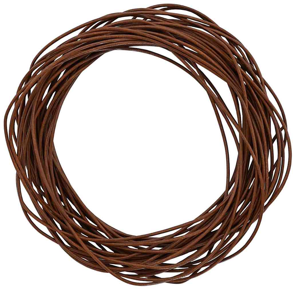 Cordón de cuero Marrón Claro Ø1 mm x 10 m Cuero