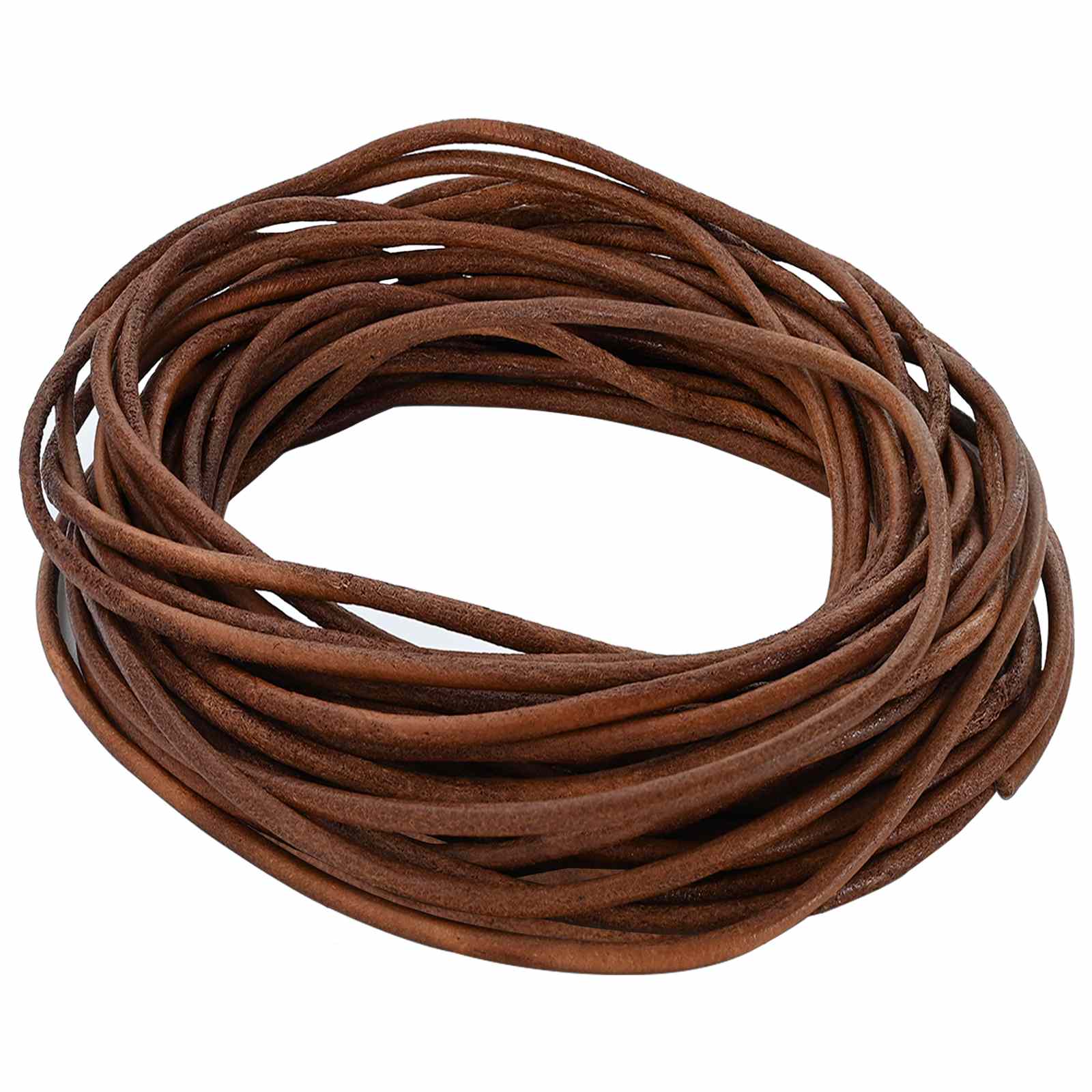 Cordón de cuero Marrón Claro Ø1 mm x 10 m Cuero