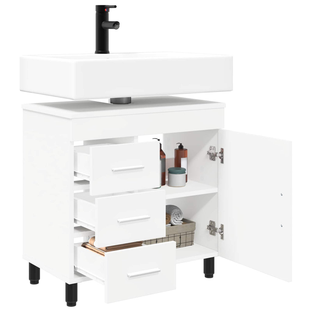 Unidad de tocador de baño Blanco 60 x 35 x 60 cm