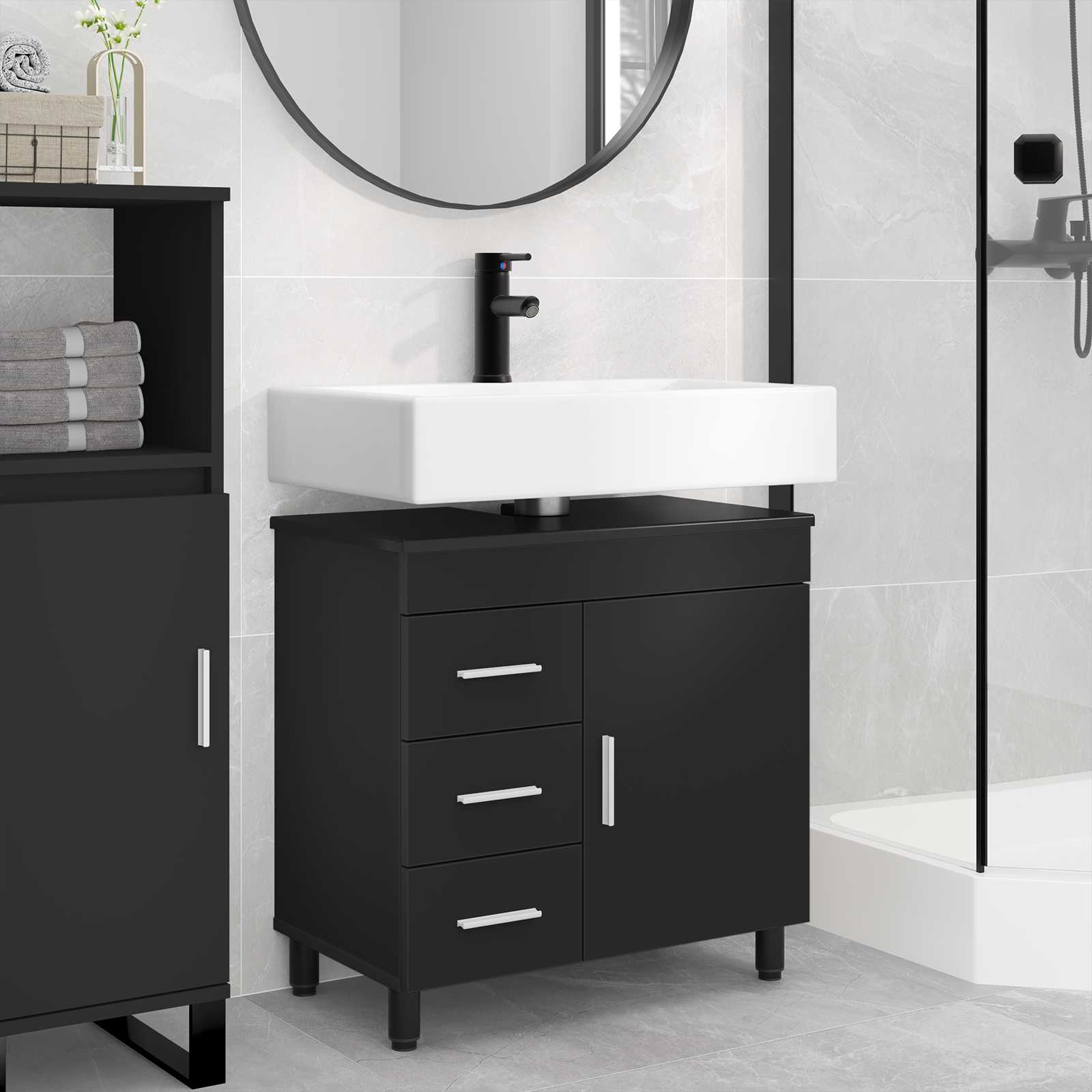 Unidad de tocador de baño Blanco 60 x 35 x 60 cm