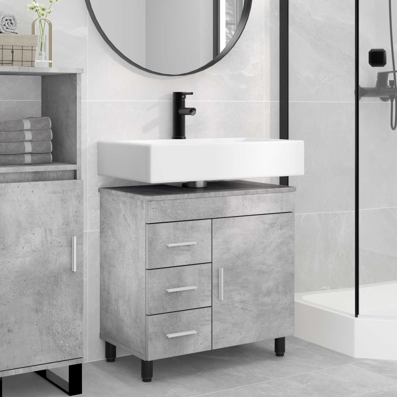 Unidad de tocador de baño Blanco 60 x 35 x 60 cm