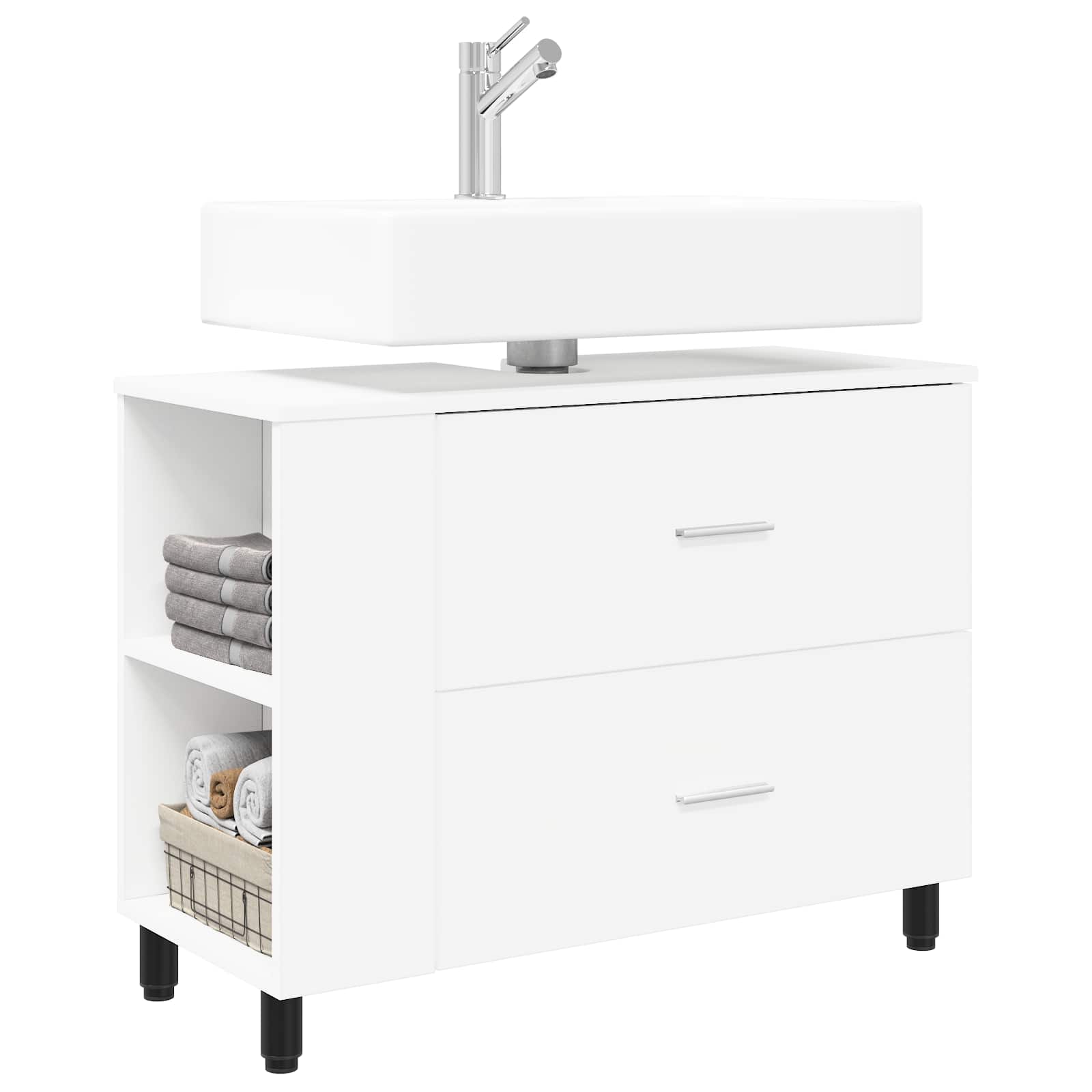 Unidad de tocador de baño Blanco 80 x 35 x 60 cm