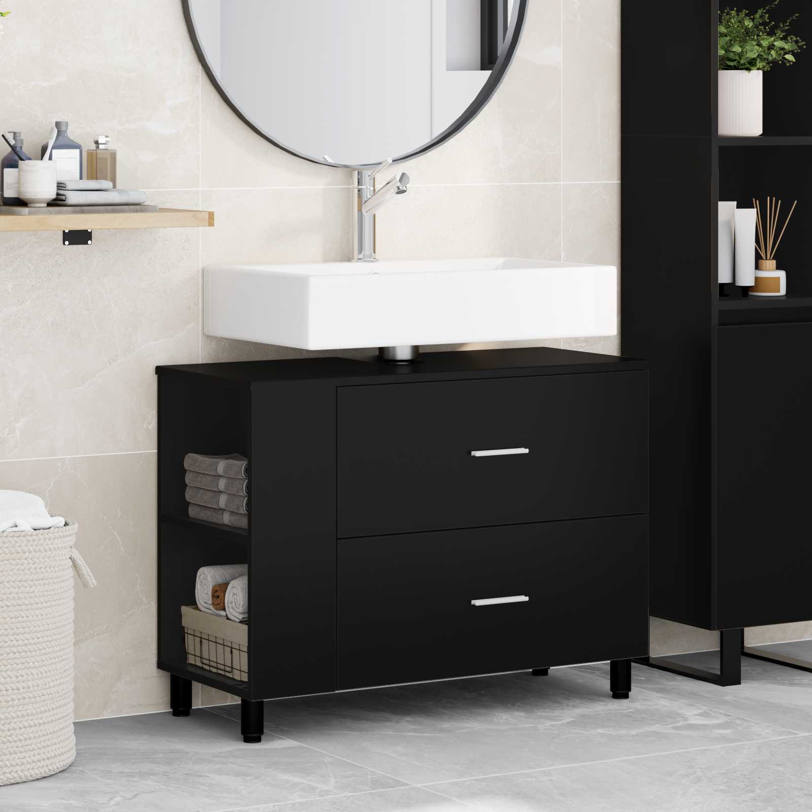 Unidad de tocador de baño Blanco 80 x 35 x 60 cm