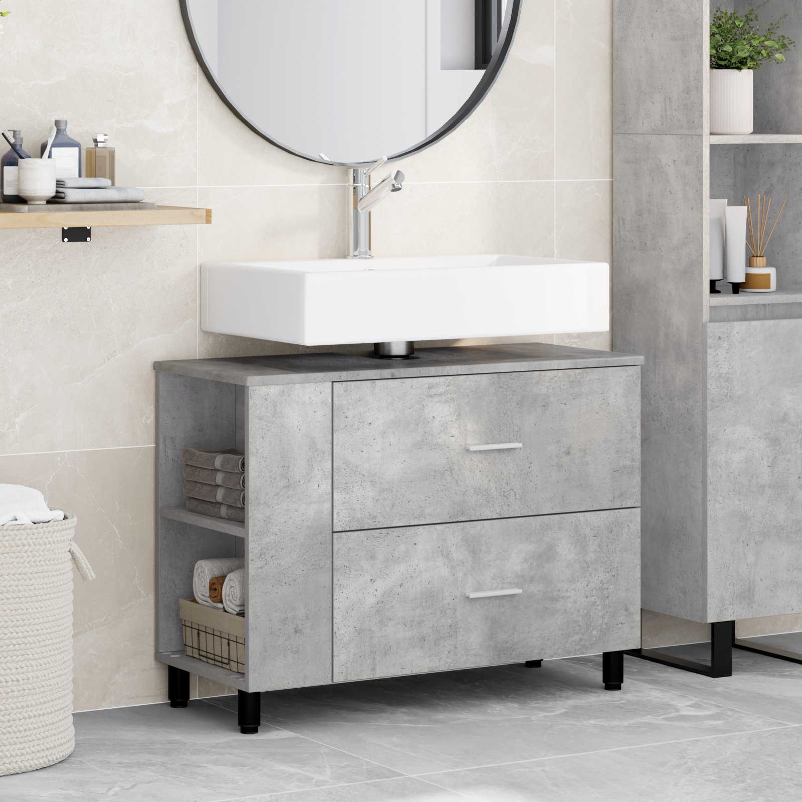 Unidad de tocador de baño Blanco 80 x 35 x 60 cm