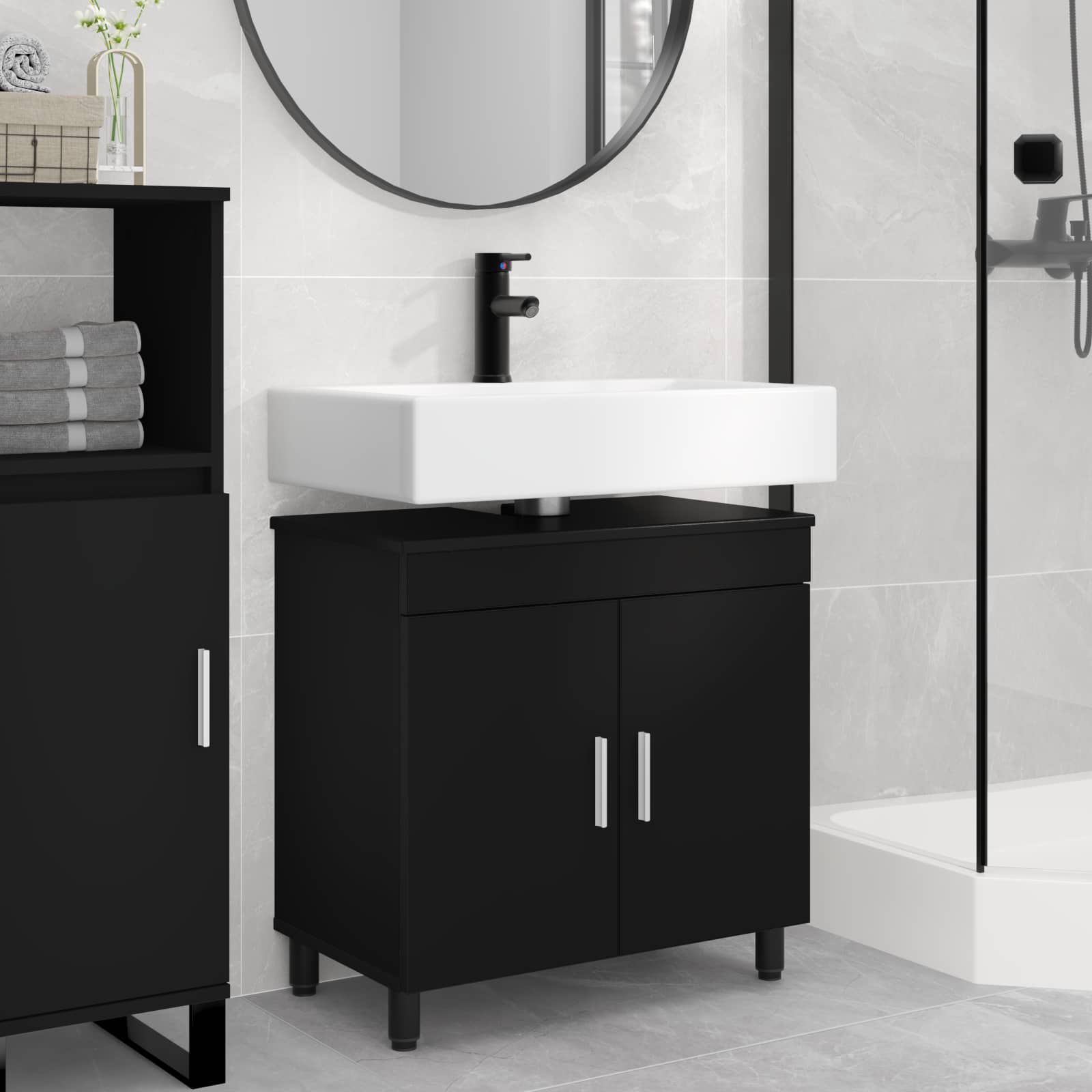 Unidad de tocador de baño Blanco 60 x 35 x 60 cm