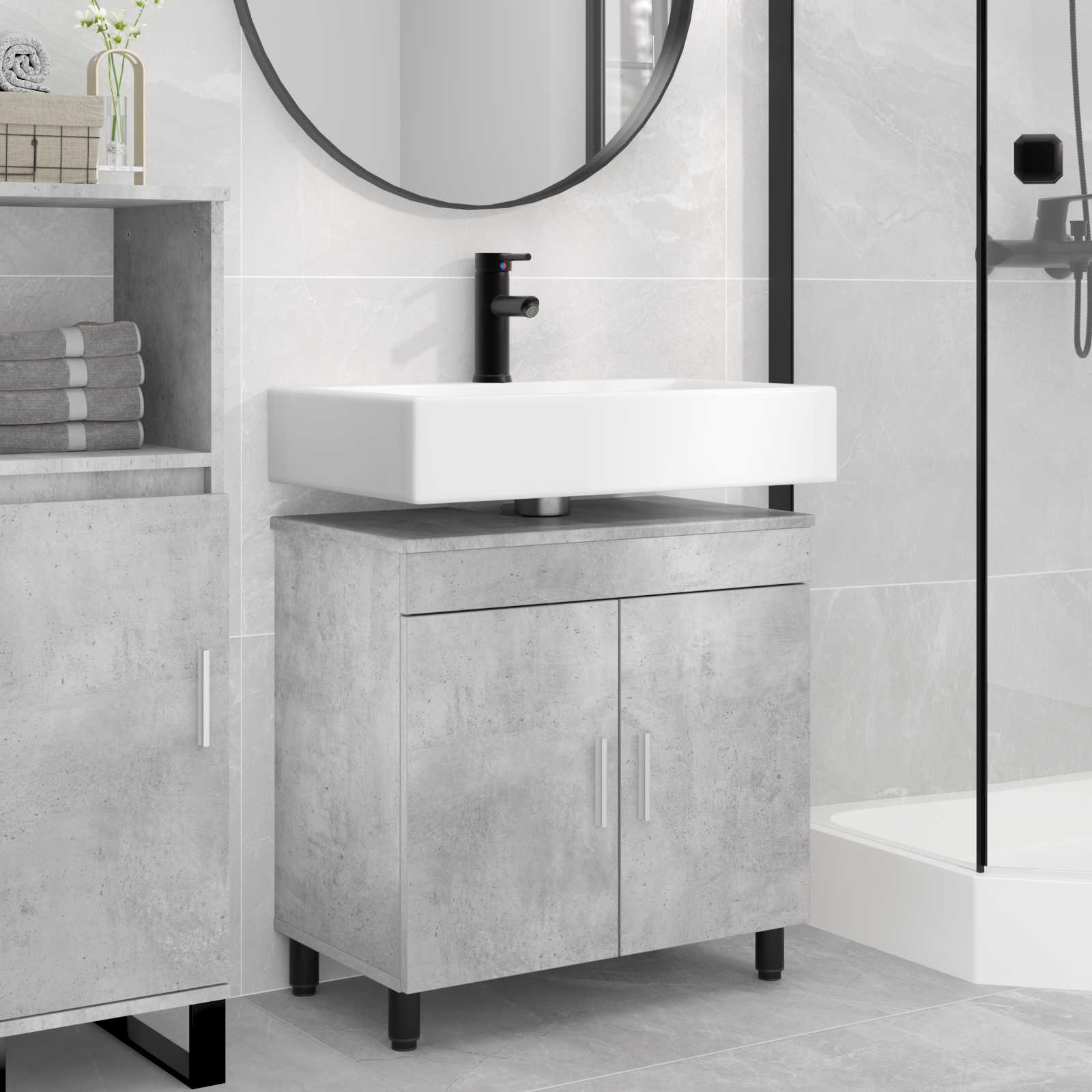 Unidad de tocador de baño Blanco 60 x 35 x 60 cm