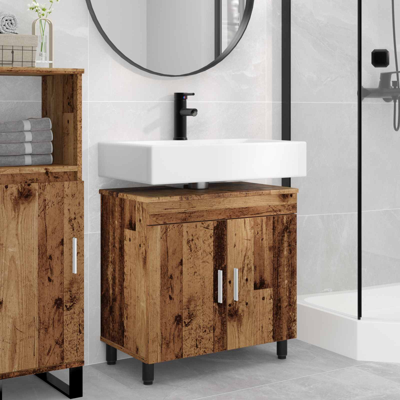 Unidad de tocador de baño Blanco 60 x 35 x 60 cm