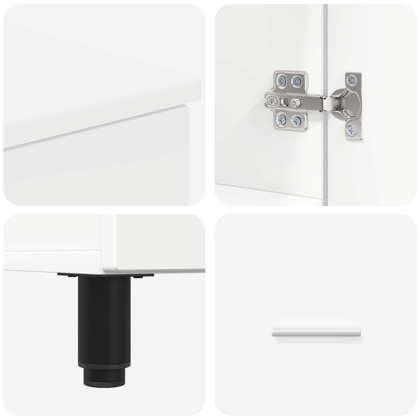 Unidad de tocador de baño Blanco 60 x 35 x 60 cm