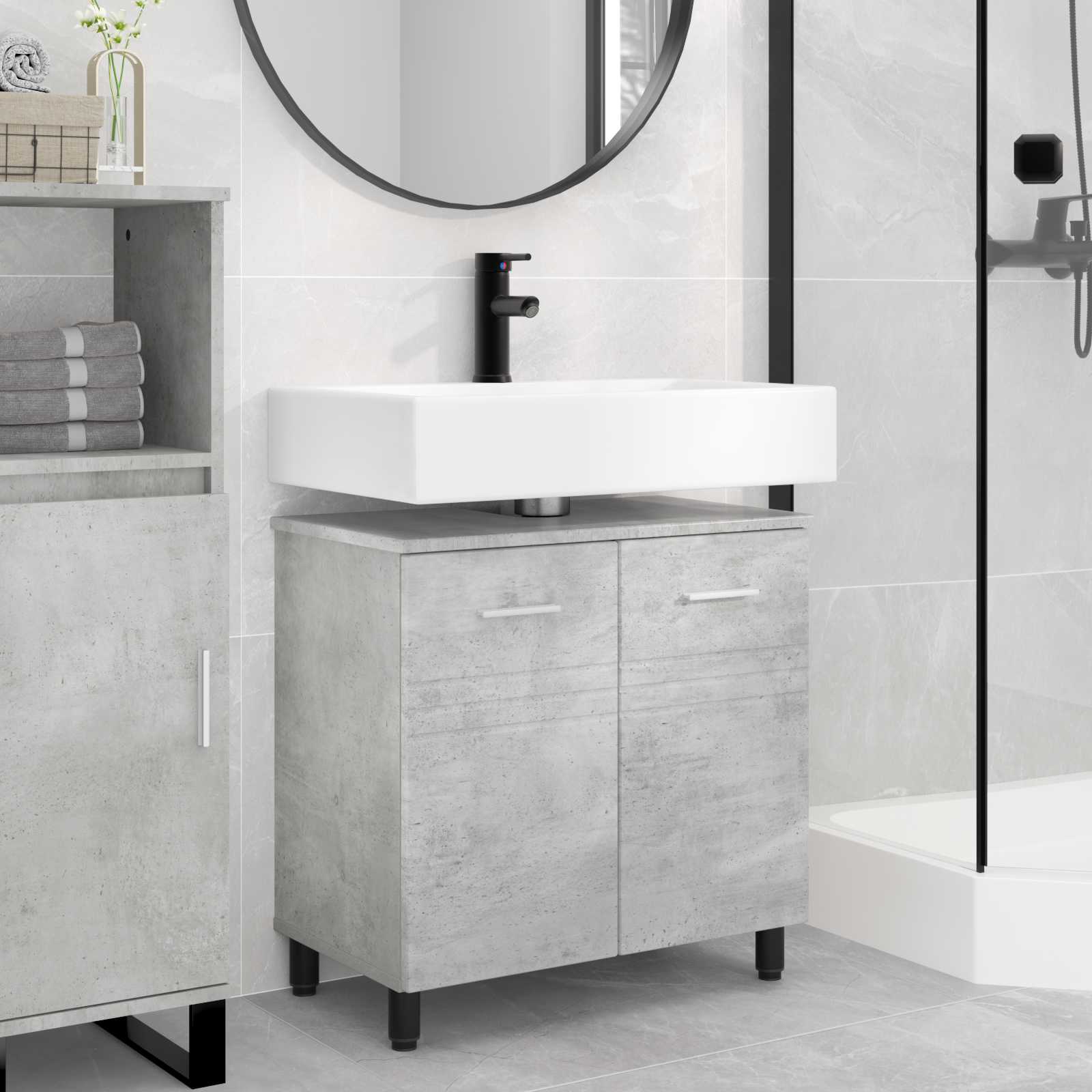 Unidad de tocador de baño Blanco 60 x 35 x 60 cm