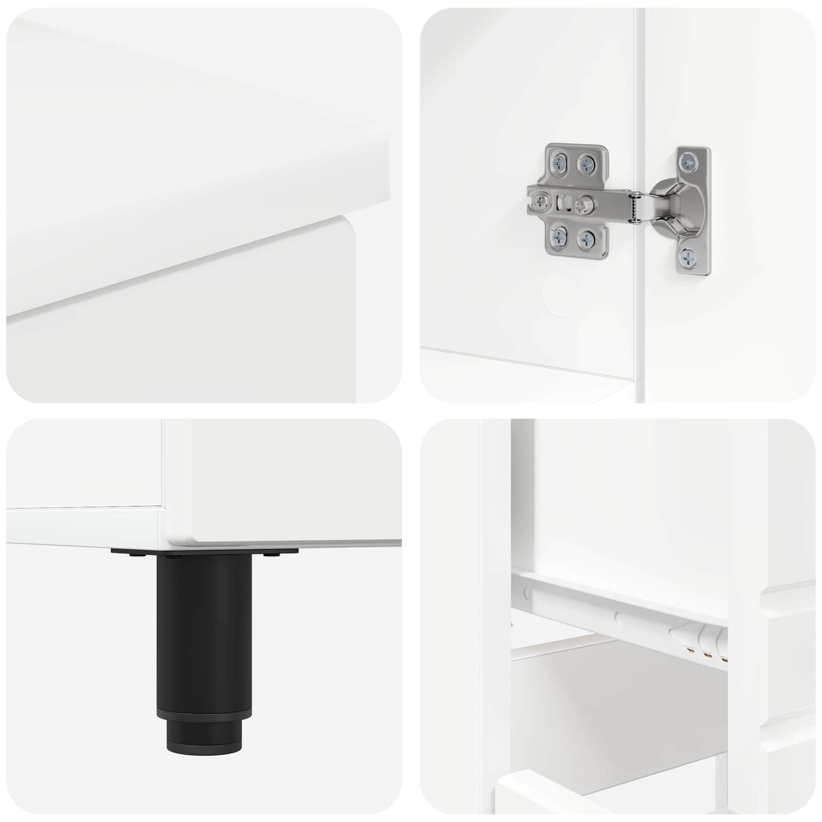 Unidad de tocador de baño Blanco 60 x 35 x 80 cm