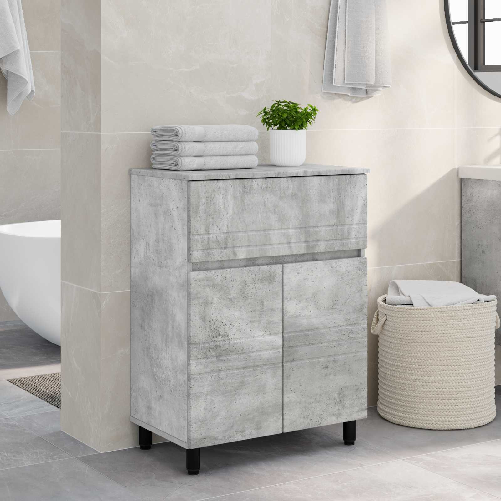 Unidad de tocador de baño Blanco 60 x 35 x 80 cm