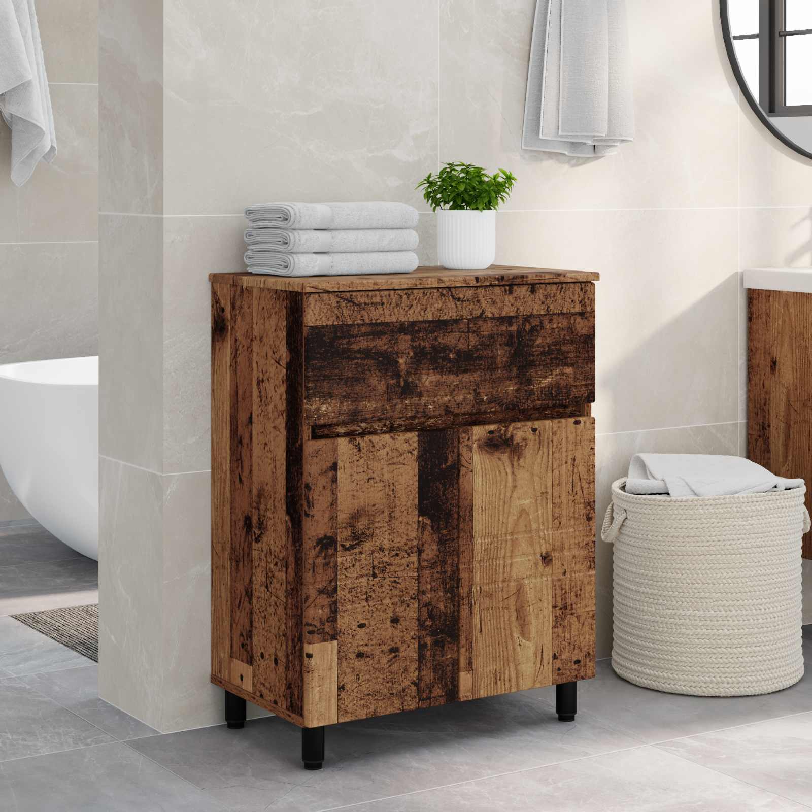 Unidad de tocador de baño Blanco 60 x 35 x 80 cm