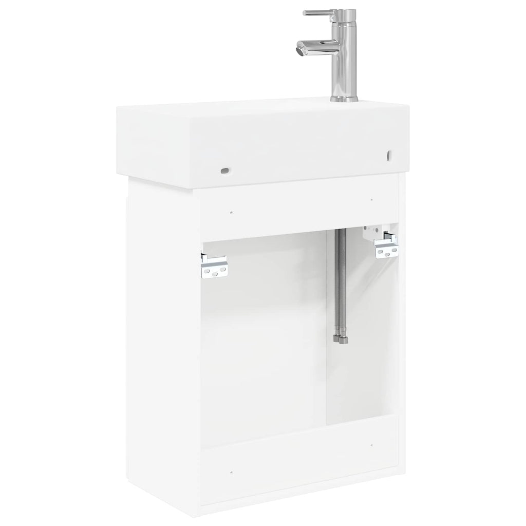 Módulo de baño con grifería Blanco 45,5 x 22,5 x 84 cm