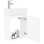 Módulo de baño con grifería Blanco 45,5 x 22,5 x 84 cm