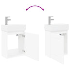 Módulo de baño con grifería Blanco 45,5 x 22,5 x 84 cm