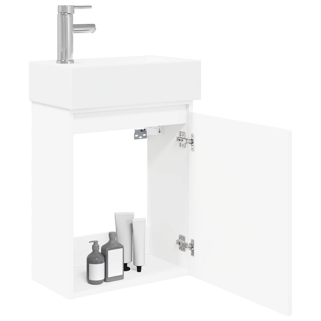 Módulo de baño con grifería Blanco 45,5 x 25,5 x 84 cm