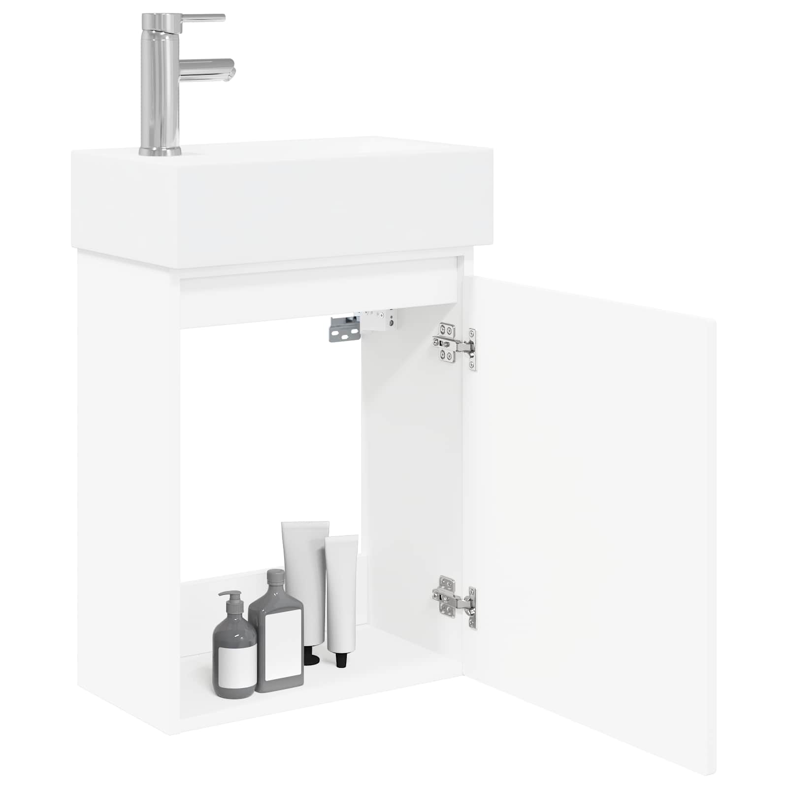 Módulo de baño con grifería Blanco 45,5 x 25,5 x 84 cm