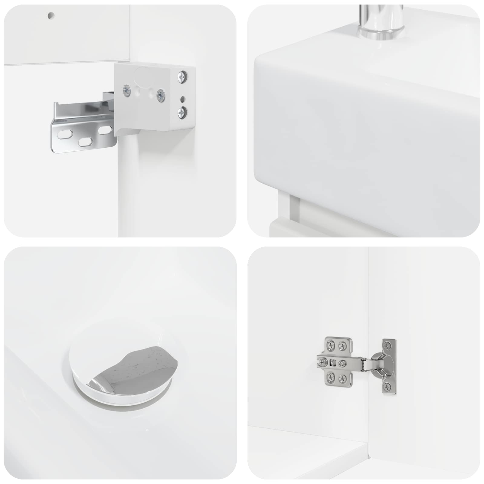 Módulo de baño con grifería Blanco 45,5 x 22,5 x 84 cm