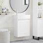 Bathroom cabinet with faucet White 45.5 x 22.5 x 84 cm