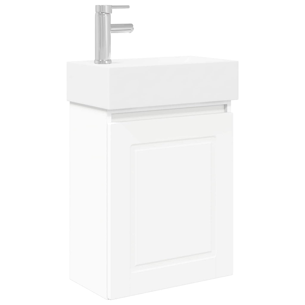 Módulo de baño con grifería Blanco 45,5 x 22,5 x 84 cm