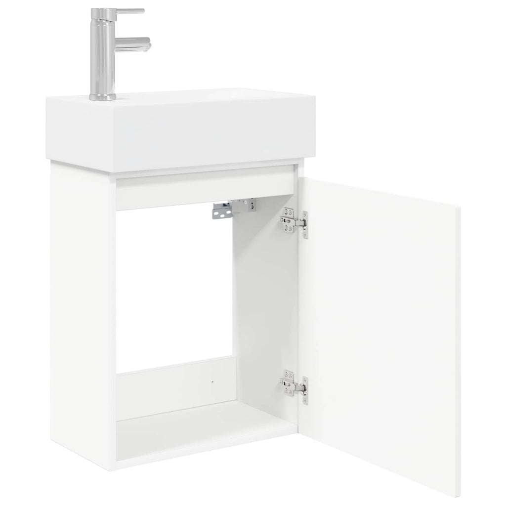 Módulo de baño con grifería Blanco 45,5 x 22,5 x 84 cm