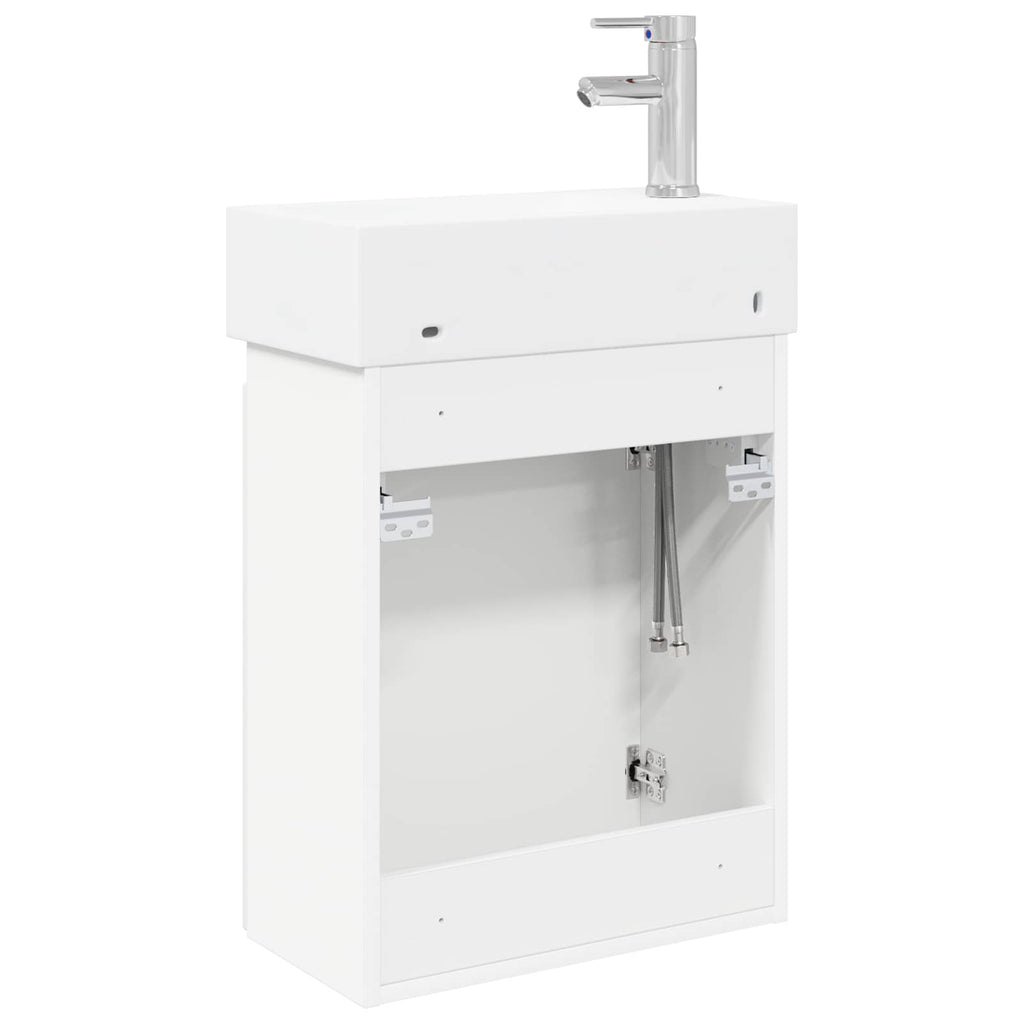 Módulo de baño con grifería Blanco 45,5 x 22,5 x 84 cm