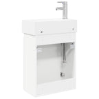 Módulo de baño con grifería Blanco 45,5 x 22,5 x 84 cm