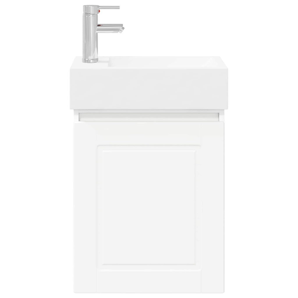 Módulo de baño con grifería Blanco 45,5 x 22,5 x 84 cm