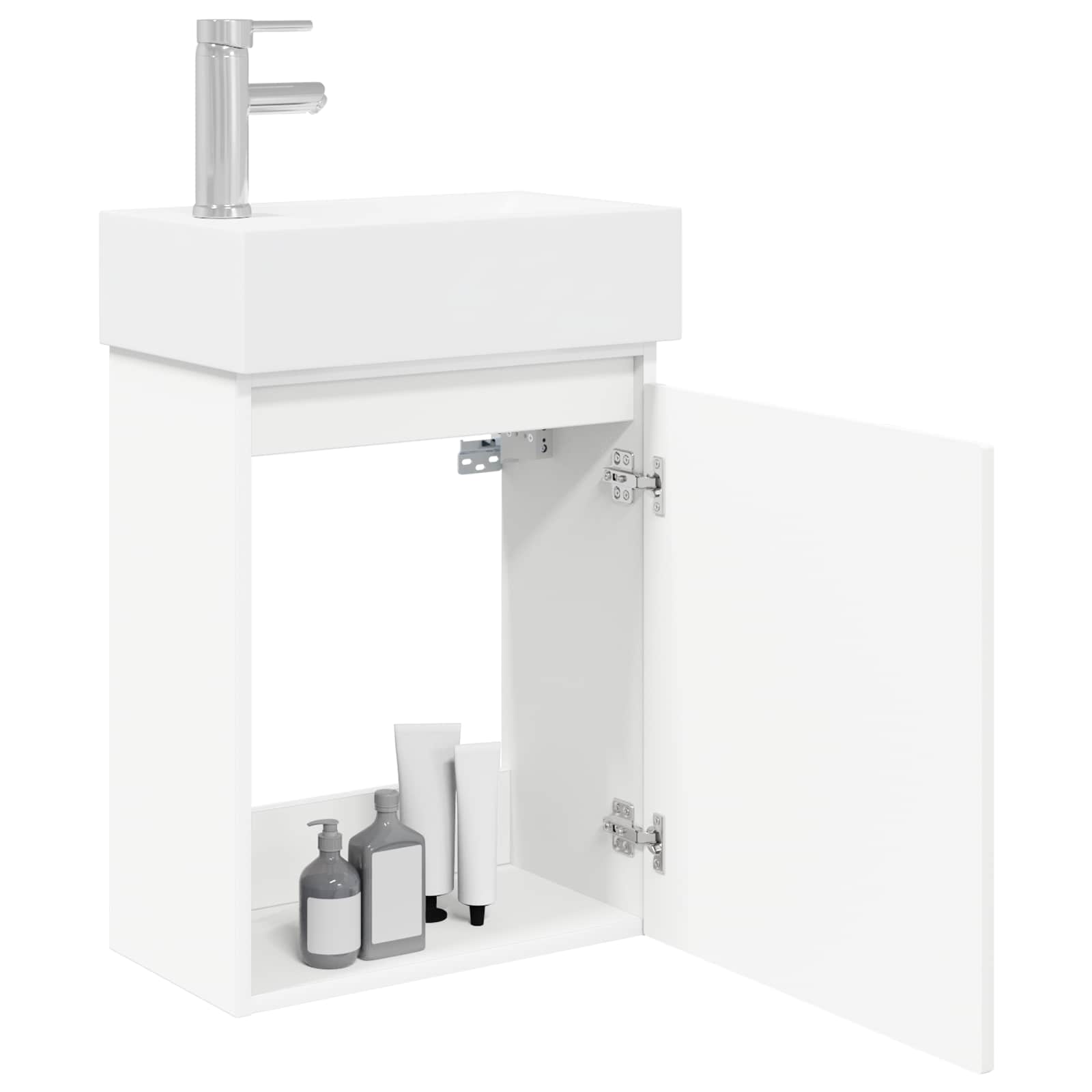Módulo de baño con grifería Blanco 45,5 x 22,5 x 84 cm