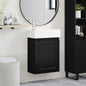 Bathroom cabinet with faucet White 45.5 x 22.5 x 84 cm